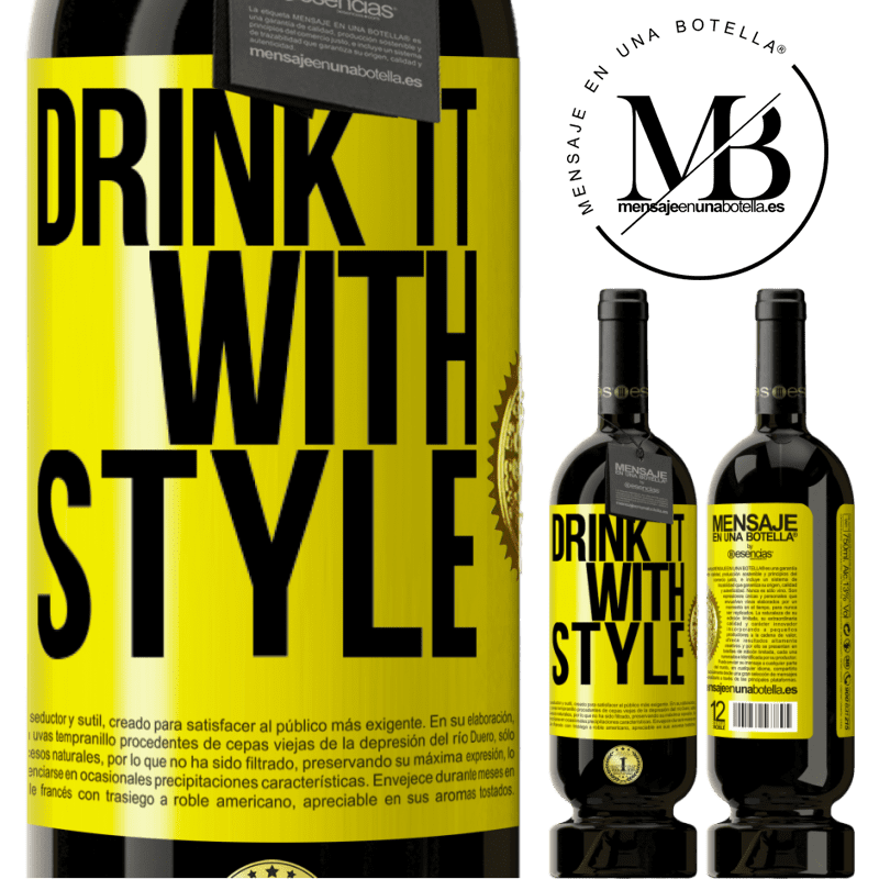 29,95 € Free Shipping | Red Wine Premium Edition MBS® Reserva Drink it with style Yellow Label. Customizable label Reserva 12 Months Harvest 2014 Tempranillo
