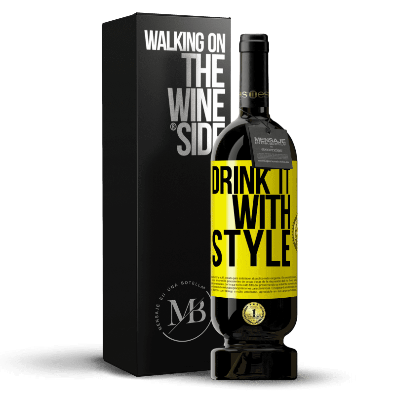 39,95 € Free Shipping | Red Wine Premium Edition MBS® Reserva Drink it with style Yellow Label. Customizable label Reserva 12 Months Harvest 2015 Tempranillo
