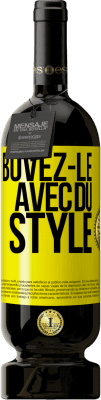 Envoi gratuit | Vin rouge Édition Premium MBS® Réserve Buvez-le avec du style Étiquette Jaune. Étiquette personnalisable Réserve 12 Mois Récolte 2016 Tempranillo