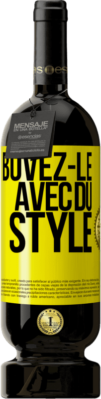 Envoi gratuit | Vin rouge Édition Premium MBS® Réserve Buvez-le avec du style Étiquette Jaune. Étiquette personnalisable Réserve 12 Mois Récolte 2016 Tempranillo