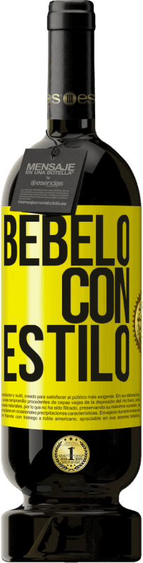 49,95 € | Vino Tinto Edición Premium MBS® Reserva Bébelo con estilo Etiqueta Amarilla. Etiqueta personalizable Reserva 12 Meses Cosecha 2014 Tempranillo