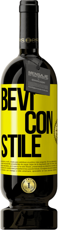 Spedizione Gratuita | Vino rosso Edizione Premium MBS® Riserva Bevi con stile Etichetta Gialla. Etichetta personalizzabile Riserva 12 Mesi Raccogliere 2016 Tempranillo