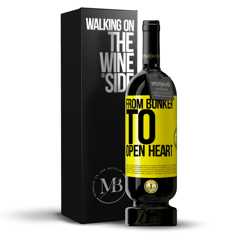 49,95 € Free Shipping | Red Wine Premium Edition MBS® Reserve From bunker to open heart Yellow Label. Customizable label Reserve 12 Months Harvest 2015 Tempranillo