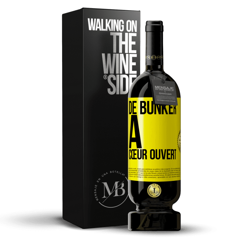 49,95 € Envoi gratuit | Vin rouge Édition Premium MBS® Réserve De bunker à cœur ouvert Étiquette Jaune. Étiquette personnalisable Réserve 12 Mois Récolte 2015 Tempranillo