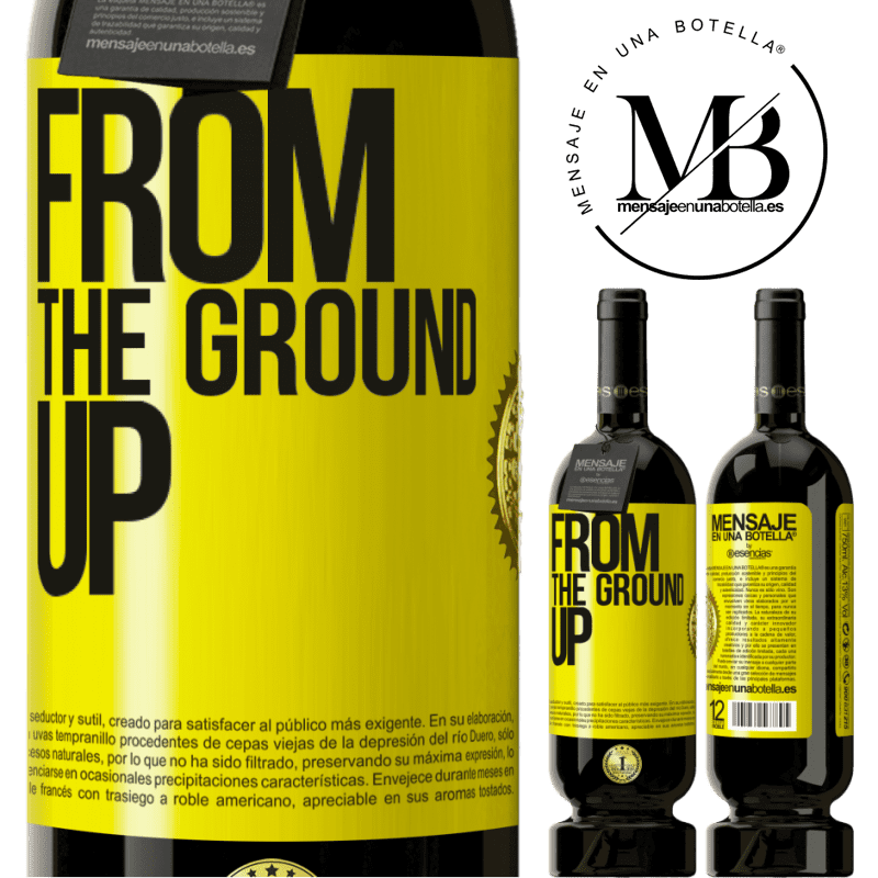 39,95 € Envoi gratuit | Vin rouge Édition Premium MBS® Reserva From The Ground Up Étiquette Jaune. Étiquette personnalisable Reserva 12 Mois Récolte 2015 Tempranillo