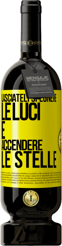 49,95 € Spedizione Gratuita | Vino rosso Edizione Premium MBS® Riserva Lasciateli spegnere le luci e accendere le stelle Etichetta Gialla. Etichetta personalizzabile Riserva 12 Mesi Raccogliere 2016 Tempranillo