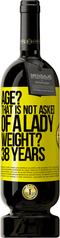 49,95 € 送料無料 | 赤ワイン プレミアム版 MBS® 予約する 年齢？それは女性に求められていません。重さ？ 38歳 黄色のラベル. カスタマイズ可能なラベル 予約する 12 月 収穫 2016 Tempranillo