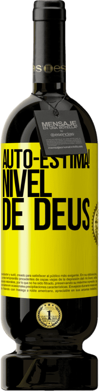 49,95 € Envio grátis | Vinho tinto Edição Premium MBS® Reserva Auto-estima! Nível de Deus Etiqueta Amarela. Etiqueta personalizável Reserva 12 Meses Colheita 2014 Tempranillo