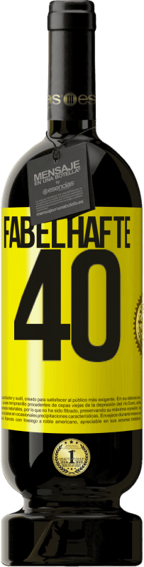 49,95 € | Rotwein Premium Ausgabe MBS® Reserve Fabelhafte 40 Gelbes Etikett. Anpassbares Etikett Reserve 12 Monate Ernte 2014 Tempranillo