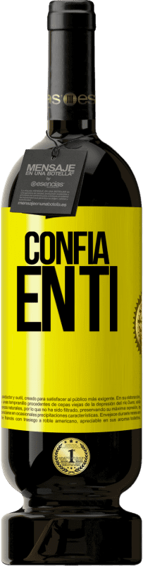 49,95 € Envío gratis | Vino Tinto Edición Premium MBS® Reserva Confía en ti Etiqueta Amarilla. Etiqueta personalizable Reserva 12 Meses Cosecha 2016 Tempranillo