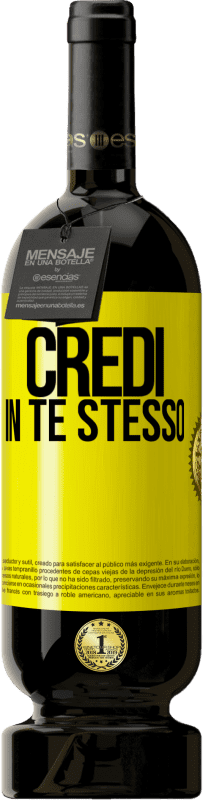 49,95 € Spedizione Gratuita | Vino rosso Edizione Premium MBS® Riserva Credi in te stesso Etichetta Gialla. Etichetta personalizzabile Riserva 12 Mesi Raccogliere 2016 Tempranillo