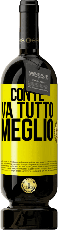 Spedizione Gratuita | Vino rosso Edizione Premium MBS® Riserva Con te va tutto meglio Etichetta Gialla. Etichetta personalizzabile Riserva 12 Mesi Raccogliere 2015 Tempranillo