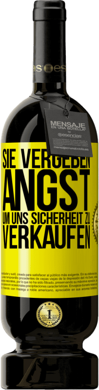 Kostenloser Versand | Rotwein Premium Ausgabe MBS® Reserve Sie vergeben Angst, um uns Sicherheit zu verkaufen Gelbes Etikett. Anpassbares Etikett Reserve 12 Monate Ernte 2016 Tempranillo