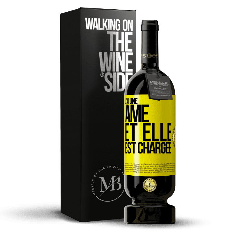 49,95 € Envoi gratuit | Vin rouge Édition Premium MBS® Réserve J'ai une âme et elle est chargée Étiquette Jaune. Étiquette personnalisable Réserve 12 Mois Récolte 2016 Tempranillo