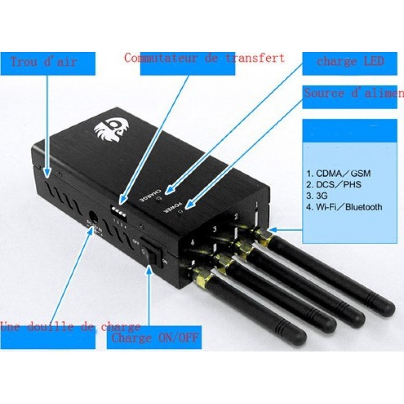109,95 € Free Shipping | Cell Phone Jammers Vehicle high power signal blocker. Remote control jammer
