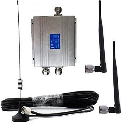 Amplificatori Ripetitore del segnale del telefono cellulare. Kit amplificatore e antenna. Display LCD CDMA