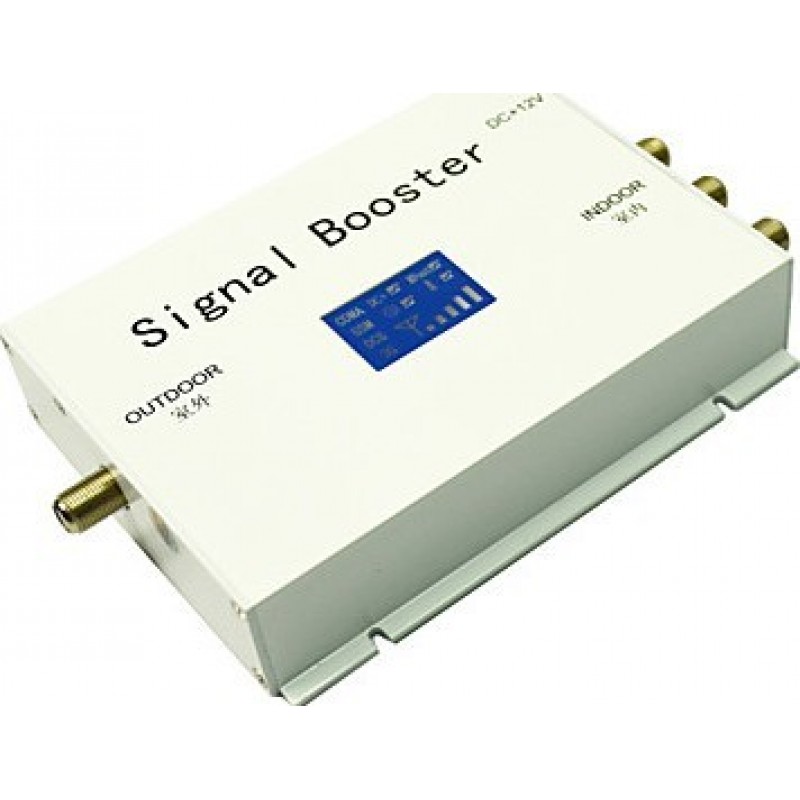 Amplificateurs de Signal Amplificateur de signal de téléphone mobile. Kit antenne fouet et panneau. Couleur blanche. Affichage LCD 3G