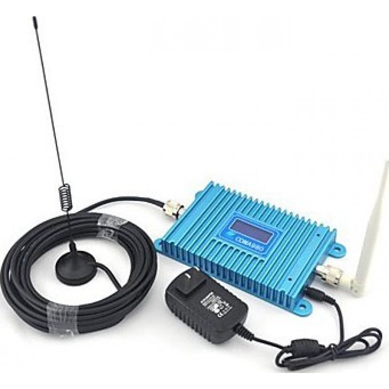 102,95 € Free Shipping | Signal Boosters Mobile phone signal booster. Indoor antenna and Sucker antenna. 10m cable. LCD Display CDMA