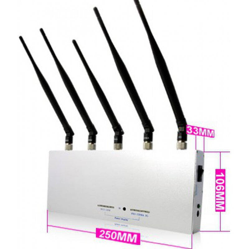 Bloqueurs de Téléphones Mobiles 5 antennes réglables. Bloqueur de signal de télécommande GSM