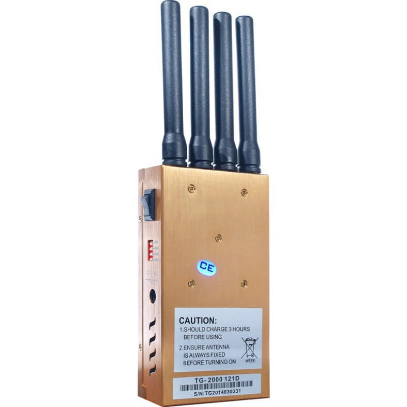 122,95 € Free Shipping | Cell Phone Jammers Portable signal blocker. 4 bands GSM Portable