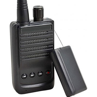 Micro registratore spia audio wireless. Trasmettitore e ricevitore vocale. Slot per scheda TF. Portata di 500 metri