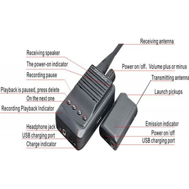 65,95 € Free Shipping | Signal Detectors Micro wireless audio spy recorder. Voice transmitter and receiver. TF Card slot. 500 meter range