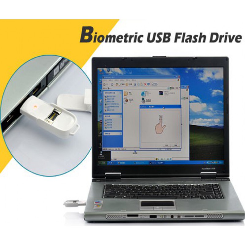 Скрытые шпионские гаджеты Биометрический USB-накопитель. U ключ. Хранить до 10 отпечатков пальцев 8 Gb