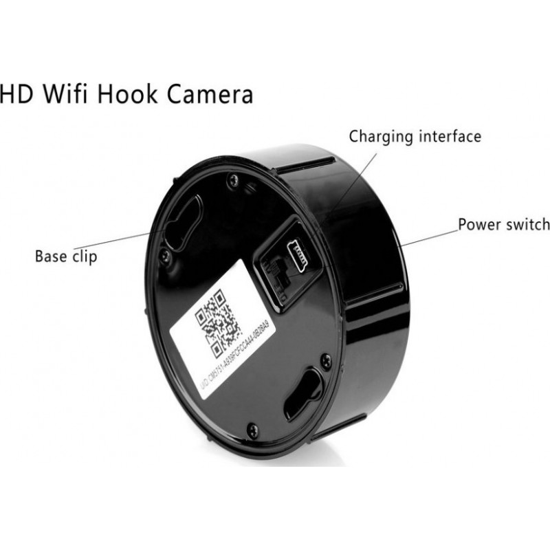 66,95 € Envoi gratuit | Autres Caméras Espion Spy hook camera cachée. Surveillance à distance. App Android / IOS. Détection de mouvement 1080P Full HD