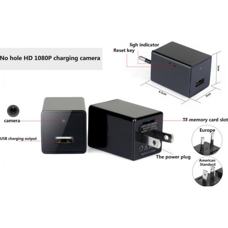 49,95 € Free Shipping | Other Hidden Cameras Charger shaped spy camera. US/EU Plug. WiFi. Hidden Camera 1080P Full HD