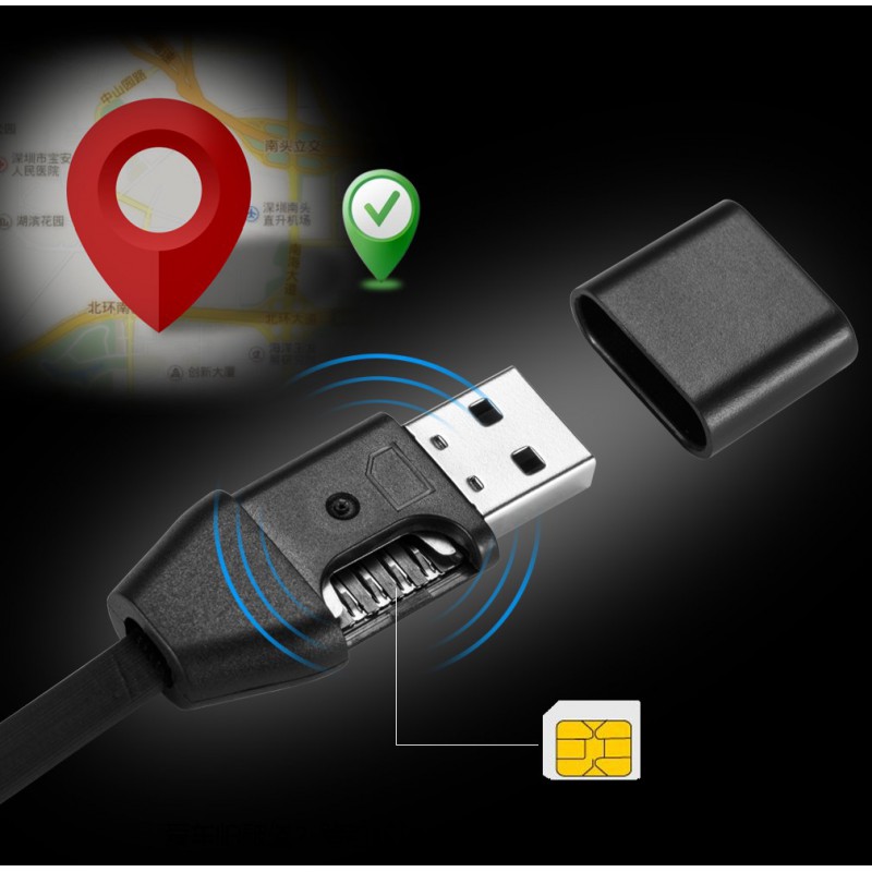 39,95 € Envoi gratuit | Détecteurs de Signal Traqueur de câble USB. Traqueur de localisation GPS. Véritable câble de charge. Câble de données réel