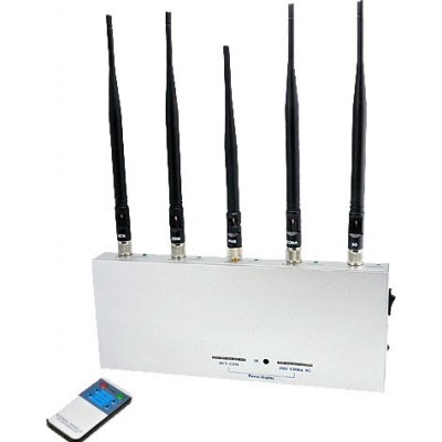 56,95 € Free Shipping | Cell Phone Jammers 5 Antennas. Signal blocker with remote control Cell phone GSM