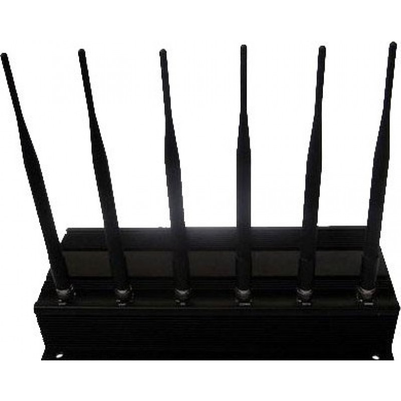 114,95 € Free Shipping | Cell Phone Jammers High power signal blocker. 6 Powerful antennas Cell phone 3G