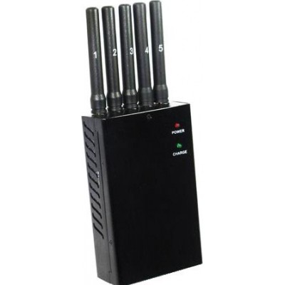 All frequencies portable signal blocker with 5 powerful antennas Cell phone