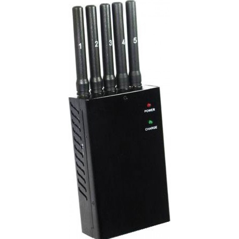 82,95 € Free Shipping | Cell Phone Jammers All frequencies portable signal blocker with 5 powerful antennas Cell phone 3G Portable