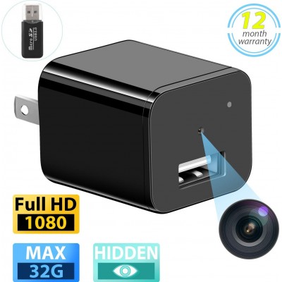 39,95 € Kostenloser Versand | Andere versteckte Kameras Spionage-Kamera. USB-Ladegerät. Full HD 1080P. Mini versteckte Nanny Cam. Überwachungskamera