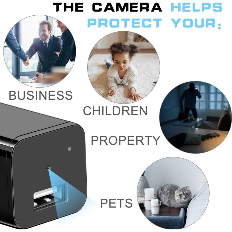 39,95 € Free Shipping | Other Hidden Cameras Spy Camera. USB Wall Charger. Full HD 1080P. Mini Hidden Nanny Cam. Surveillance Camera