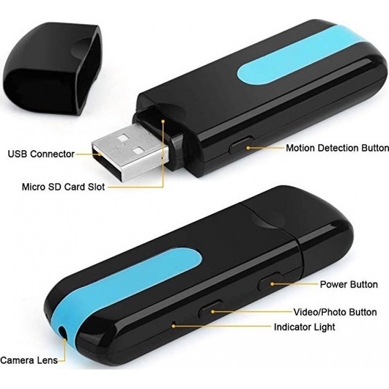 41,95 € Free Shipping | USB Drive Hidden Cameras USB Flash Drive. Portable Hidden Camera. 16GB. Motion Detection. DV Camcorder. Home Improvement