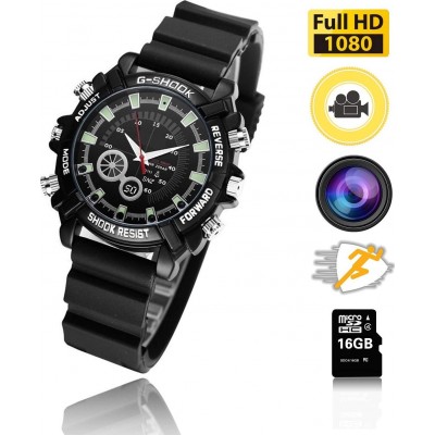 22,95 € Free Shipping | Watch Hidden Cameras Watch with Multifunction Camera. HD 1080P. Mini 16G. Night Vision. Rechargeable. Easy Operation