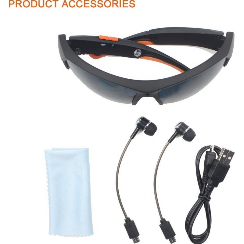 66,95 € Бесплатная доставка | Шпионские очки Солнцезащитные очки со скрытой камерой. Wireless. Блютус. 1080P. Hd. Встроенная память 32 ГБ