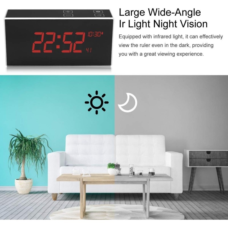 66,95 € Free Shipping | Clock Hidden Cameras Alarm Clock With Hidden Camera. TouchKey. DVR. Night Vision. 160° Wide-Angle. Motion Detection. WiFi. HD