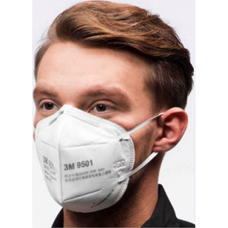139,95 € Бесплатная доставка | Коробка из 20 единиц Респираторные защитные маски 3M Модель 9501 KN95 FFP2. Респираторная защитная маска. Маска против загрязнения PM2.5. Респиратор с фильтром частиц