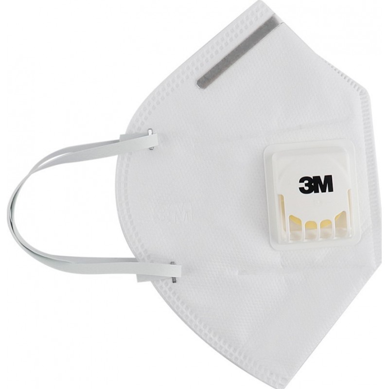 349,95 € Envio grátis | Caixa de 50 unidades Máscaras Proteção Respiratória 3M 3M 9502V+ KN95 FFP2 Máscara de proteção respiratória com válvula. Respirador com filtro de partículas PM2.5