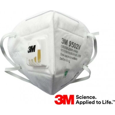 599,95 € Envio grátis | Caixa de 100 unidades Máscaras Proteção Respiratória 3M 9502V KN95 FFP2. Máscara de proteção respiratória com válvula. Respirador com filtro de partículas PM2.5