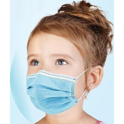 Boîte de 200 unités Masque jetable pour enfants. Protection respiratoire. 3 couches. Anti-grippe. Respirant doux. Matière non tissée. PM2,5
