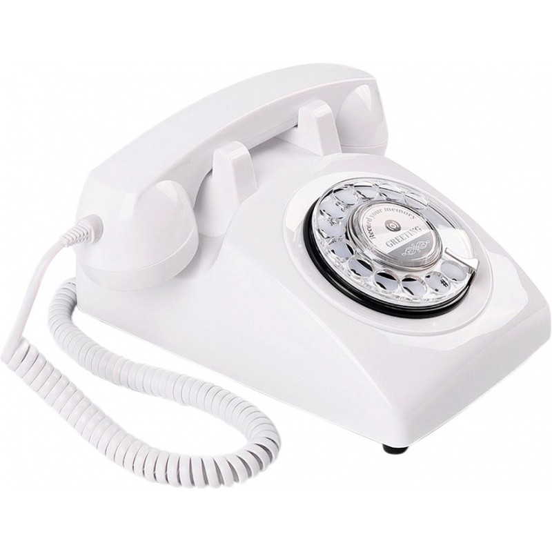169,95 € Free Shipping | Audio Guest Book Rotary dial style retro phone. GPO 706-746 Replica British telephone. British Style Wedding phone White Color