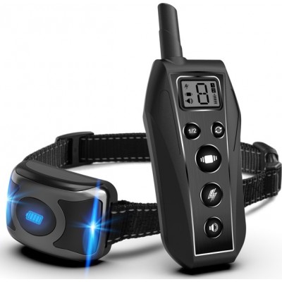 65,99 € Envío gratis | Collar anti-ladridos Collar de adiestramiento para perros con descarga eléctrica. Impermeable. Adiestramiento anti ladridos