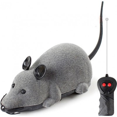 31,99 € Envio grátis | Brinquedos para gatos Mouse de controle remoto. Sem fio Brinquedo de pelúcia para animais de estimação Cinza