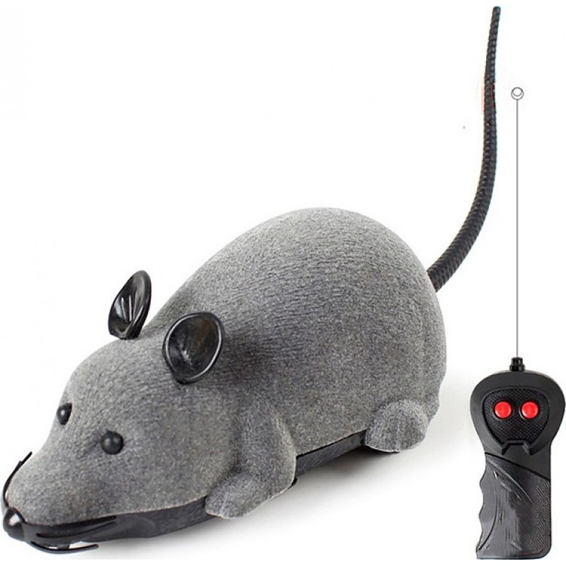 31,99 € 送料無料 | 猫のおもちゃ リモコンのマウスのおもちゃ。無線。ノベルティぬいぐるみ群がるペットのおもちゃ グレー