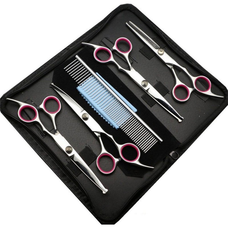 39,99 € Kostenloser Versand | 4 Einheiten Box Tierhaarschneider und Bürsten Pet Bending Edelstahl Scheren Set. Kratzfest. Dauerhaft