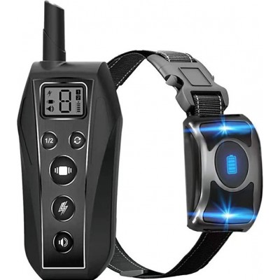 52,99 € Envío gratis | Collar anti-ladridos Collar de adiestramiento de perros a distancia con LED. Sonido, vibración y descarga estática. Impermeable. Recargable